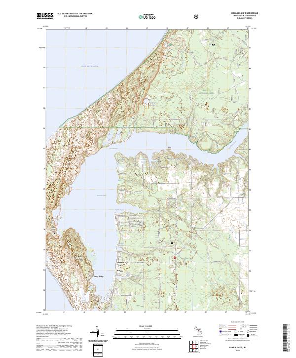 USGS Topographic Map – Hamlin Lake