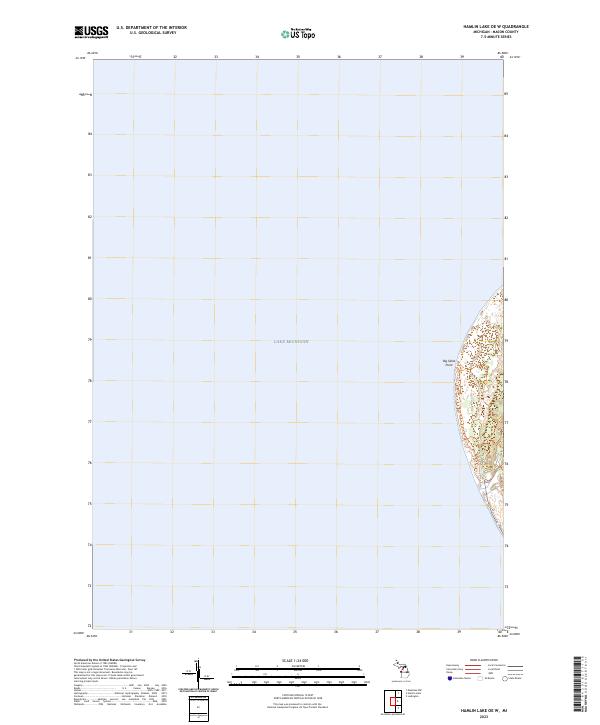 USGS Topographic Map – Hamlin Lake OE W