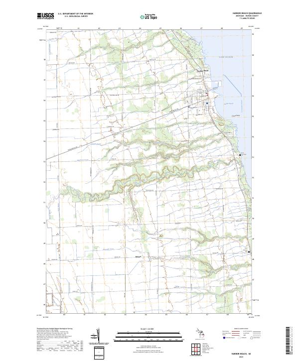 USGS Topographic Map – Harbor Beach
