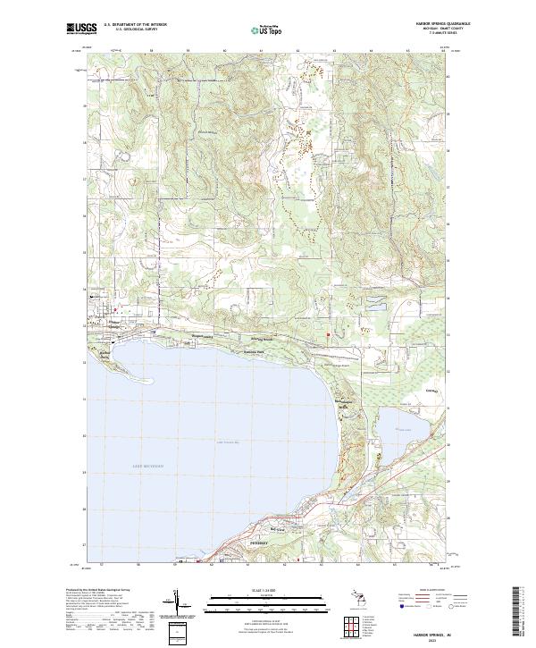 USGS Topographic Map – Harbor Springs