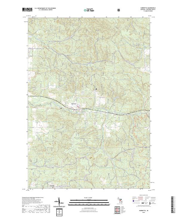 USGS Topographic Map – Harrietta