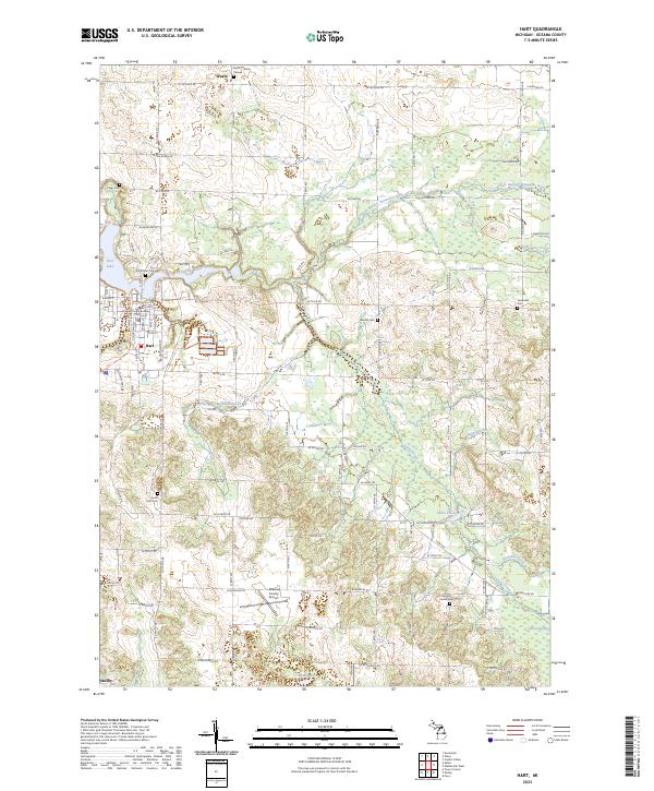 USGS Topographic Map – Hart