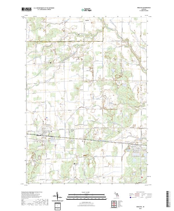 USGS Topographic Map – Hemlock
