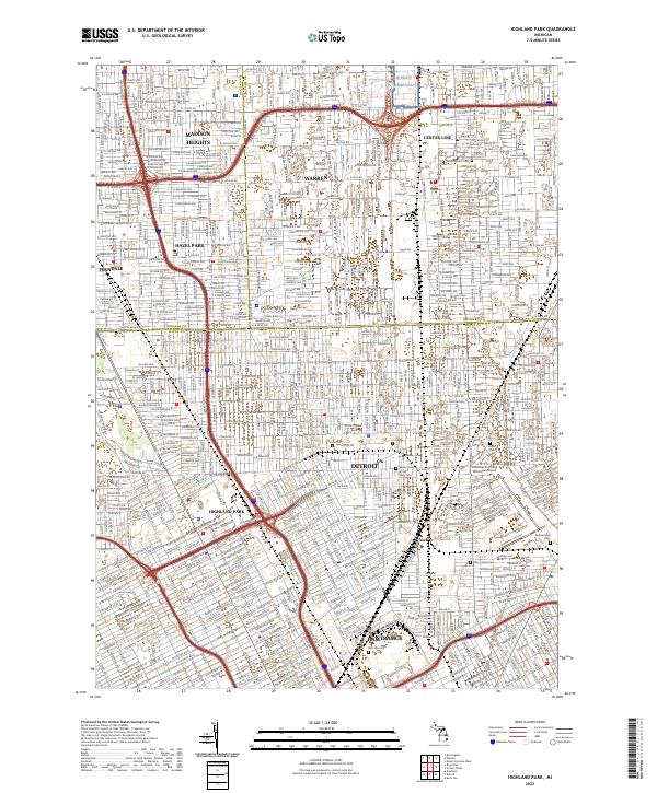 USGS Topographic Map – Highland Park