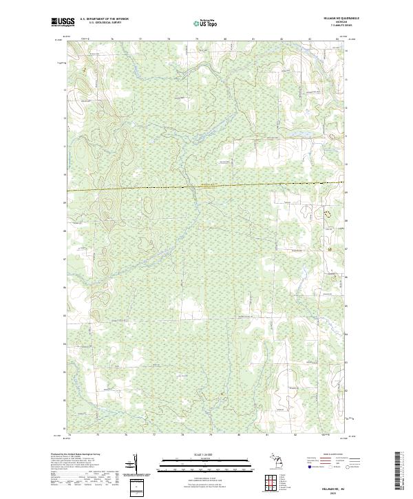 USGS Topographic Map – Hillman NE