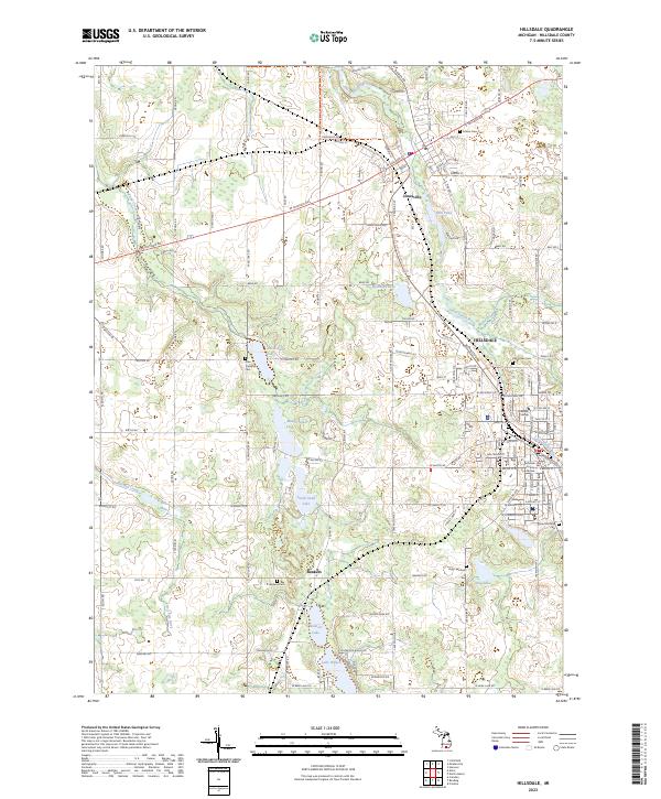 USGS Topographic Map – Hillsdale