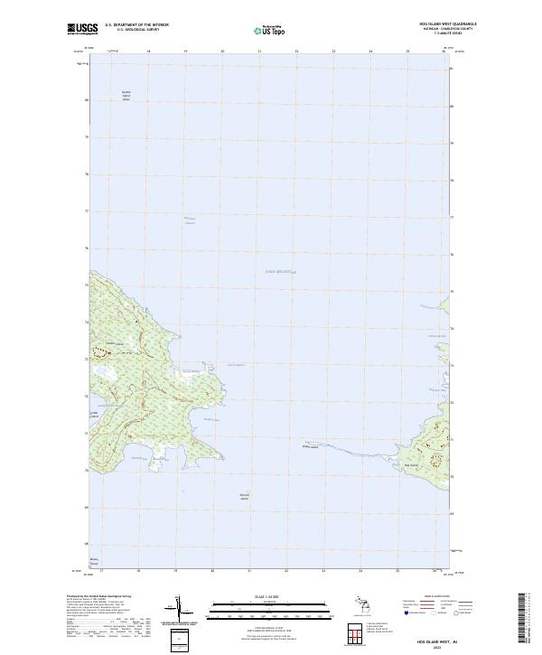 USGS Topographic Map – Hog Island West