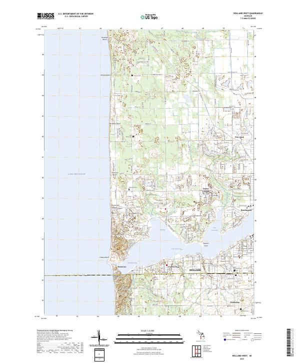 USGS Topographic Map – Holland West