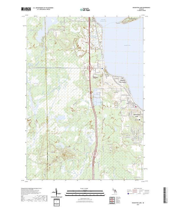 USGS Topographic Map – Houghton Lake