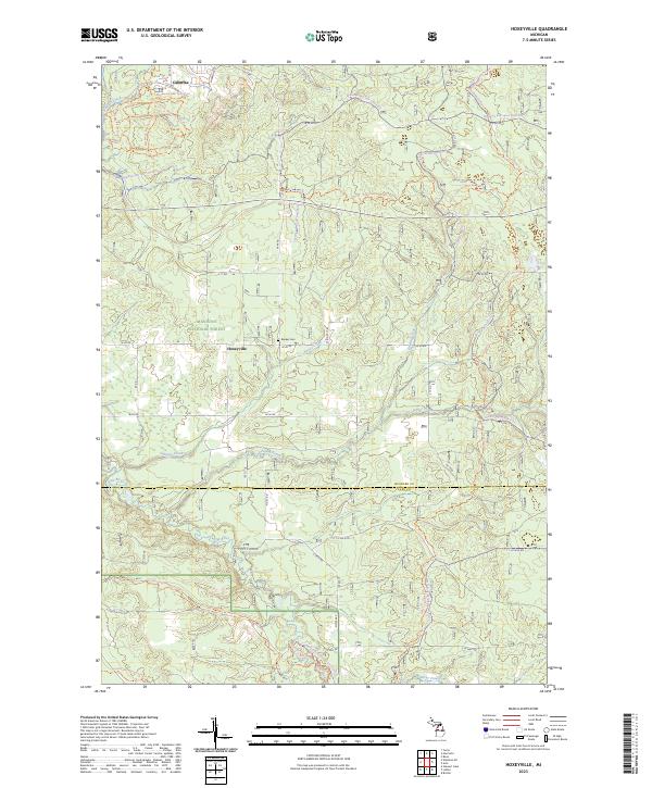 USGS Topographic Map – Hoxeyville