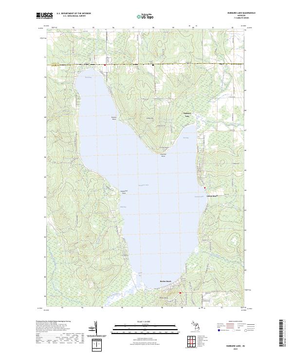 USGS Topographic Map – Hubbard Lake