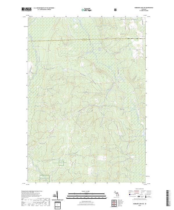 USGS Topographic Map – Hubbard Lake SW