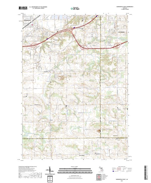 USGS Topographic Map – Hudsonville East