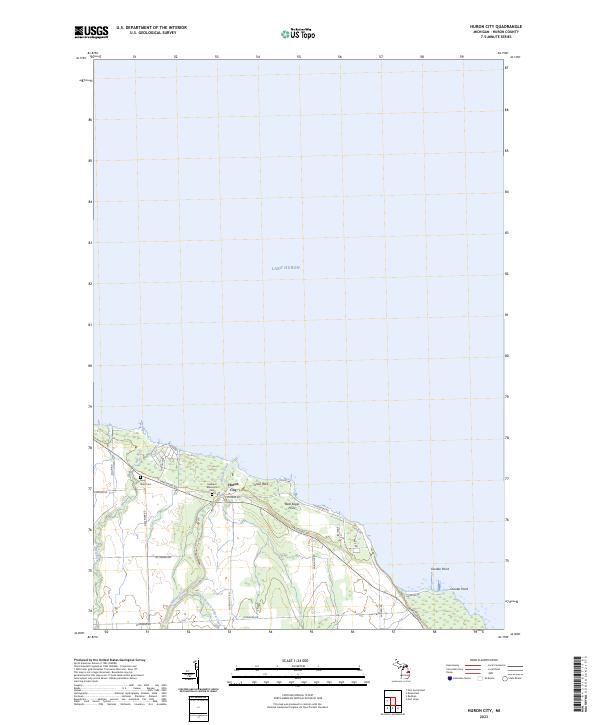 USGS Topographic Map – Huron City