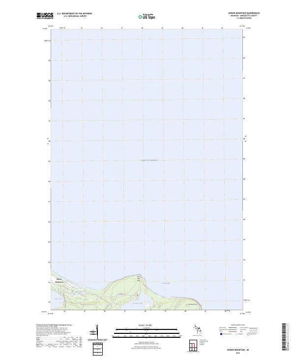 USGS Topographic Map – Huron Mountain