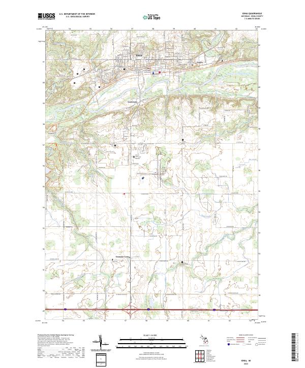 USGS Topographic Map – Ionia
