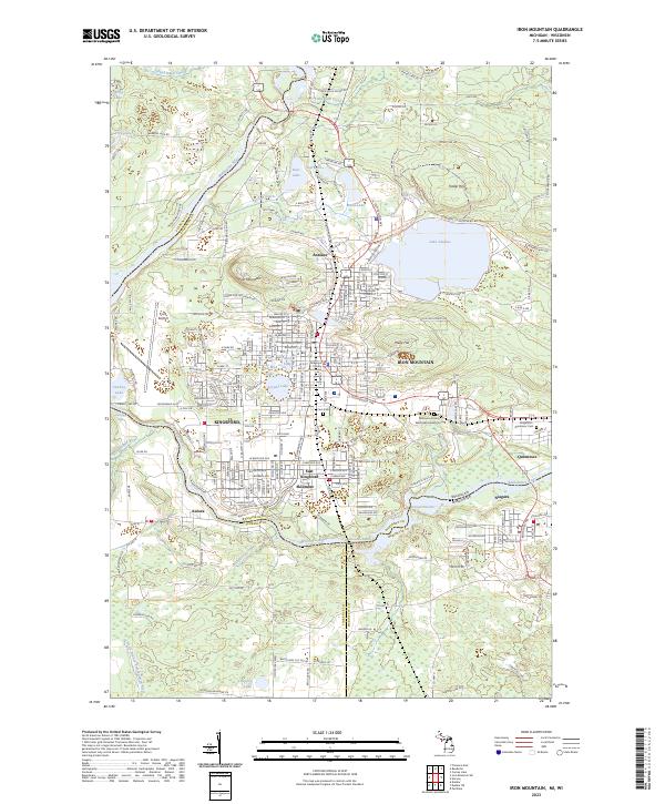 USGS Topographic Map – Iron Mountain