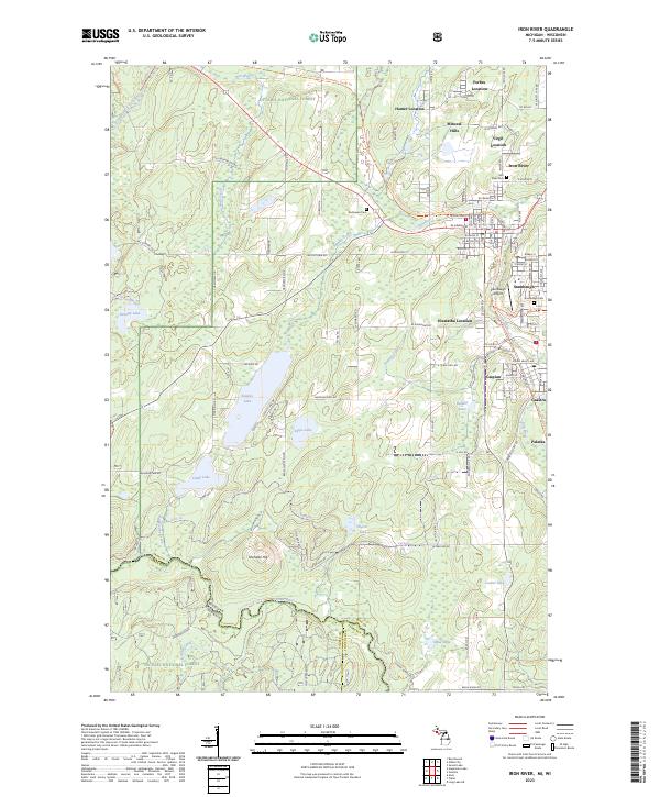 USGS Topographic Map – Iron River