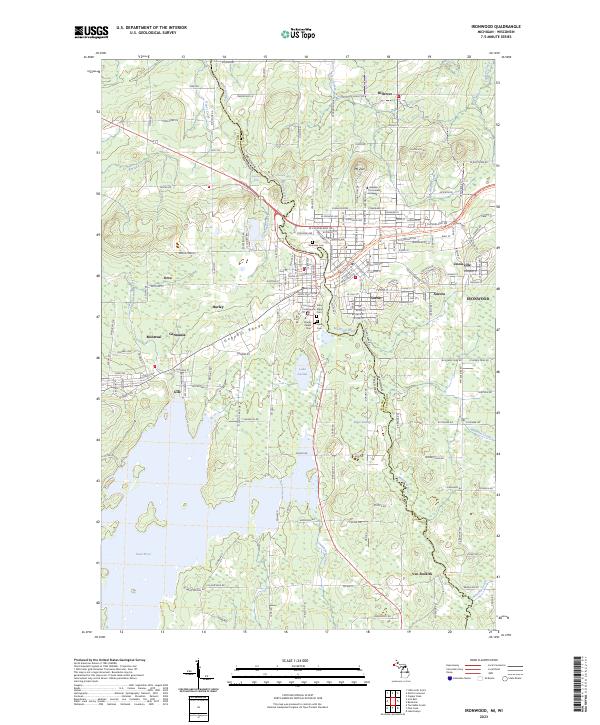 USGS Topographic Map – Ironwood