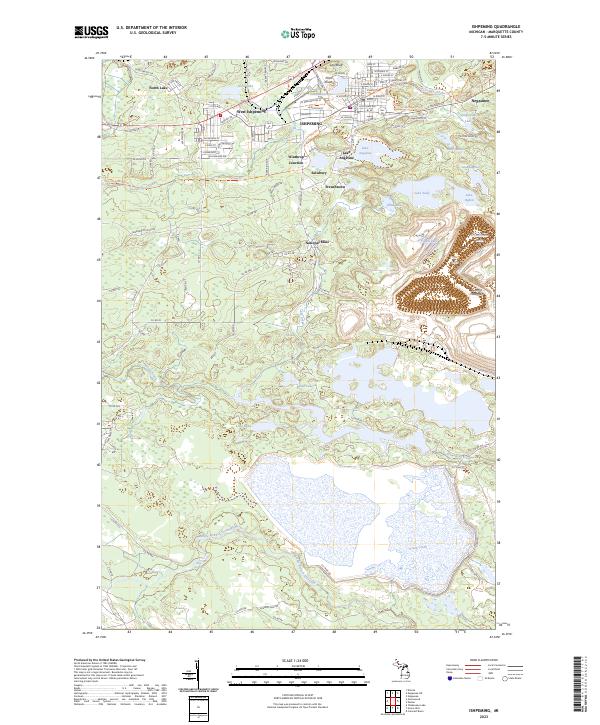 USGS Topographic Map – Ishpeming
