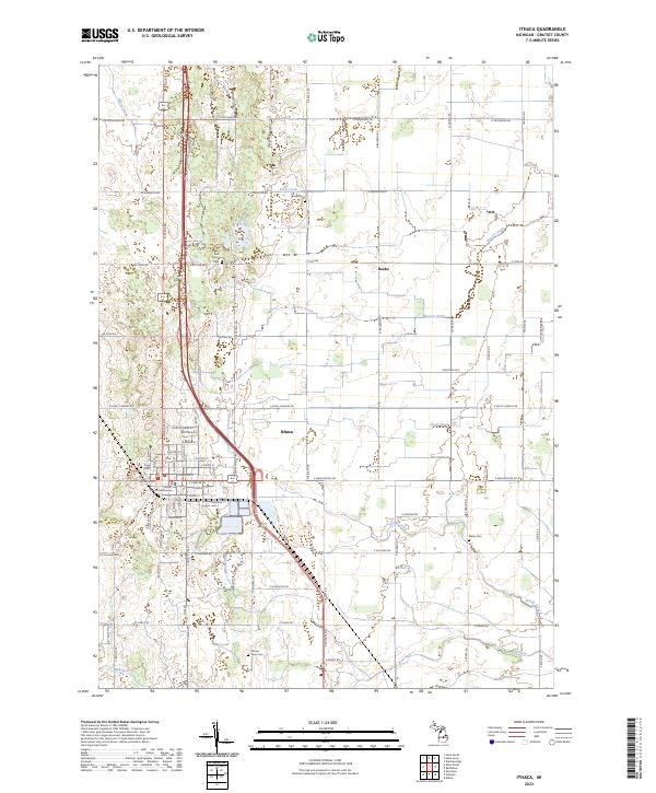 USGS Topographic Map – Ithaca