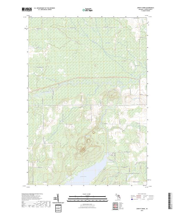 USGS Topographic Map – Jewett Creek