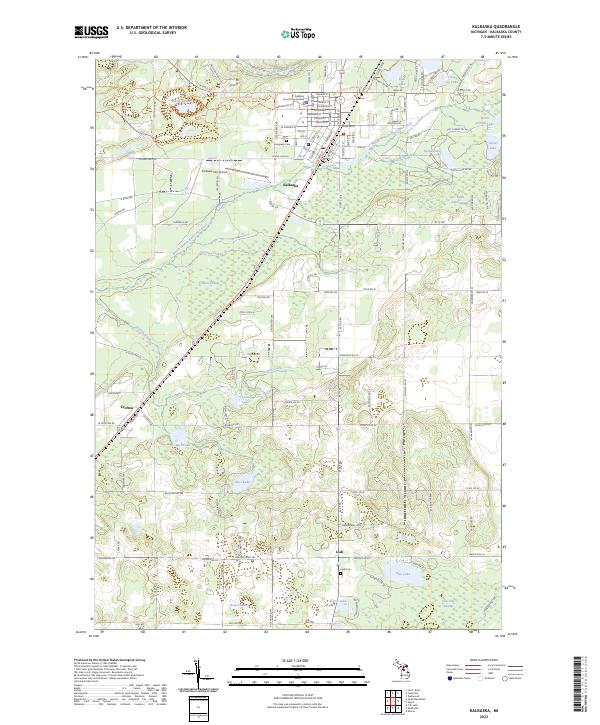 USGS Topographic Map – Kalkaska