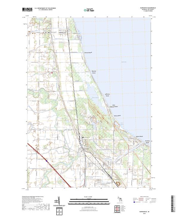 USGS Topographic Map – Kawkawlin