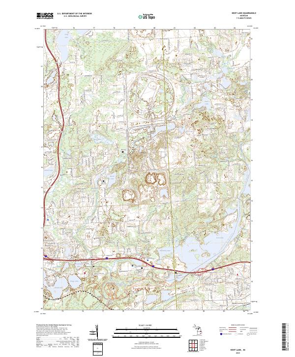 USGS Topographic Map – Kent Lake