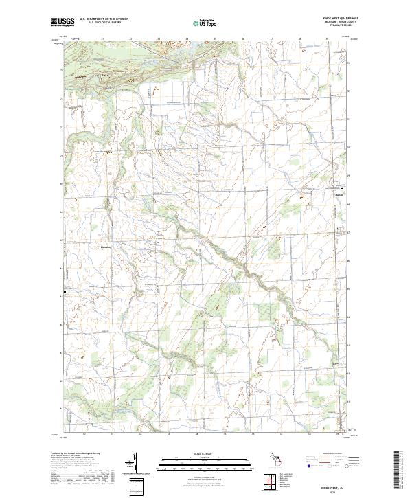 USGS Topographic Map – Kinde West