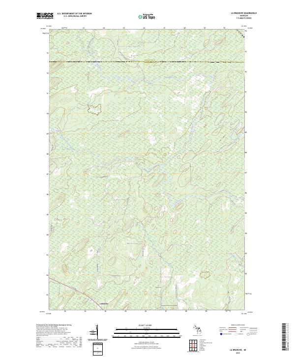 USGS Topographic Map – La Branche