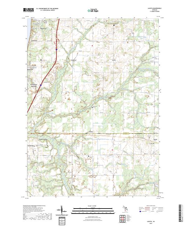 USGS Topographic Map – Lacota