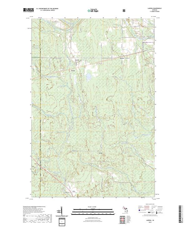 USGS Topographic Map – Ladoga