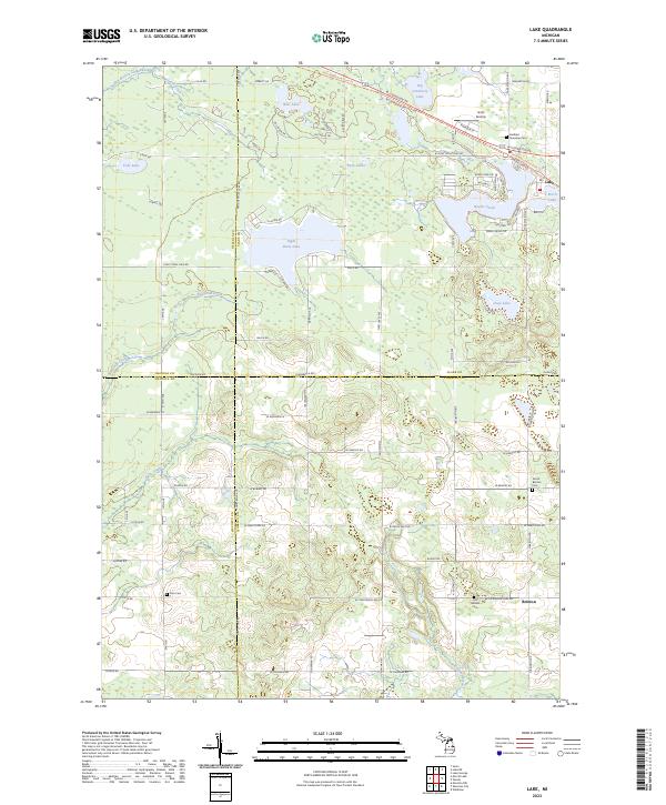 USGS Topographic Map – Lake