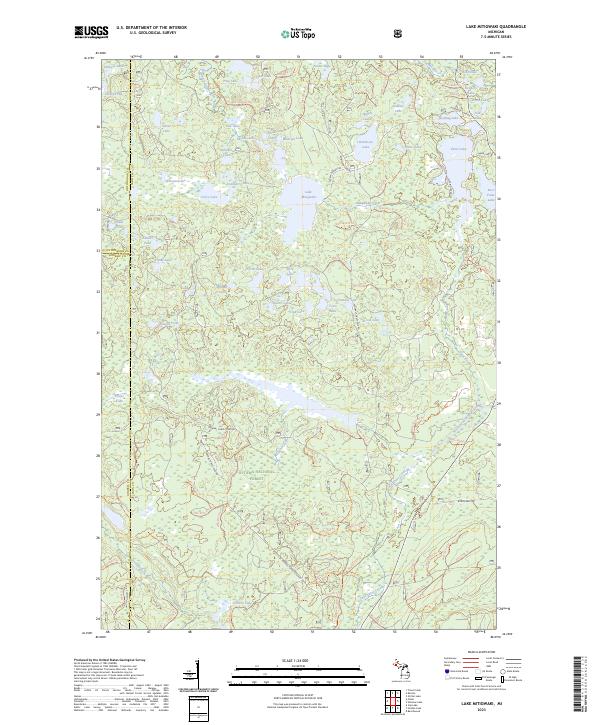 USGS Topographic Map – Lake Mitigwaki