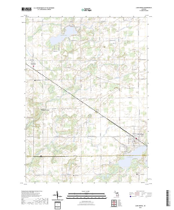 USGS Topographic Map – Lake Odessa
