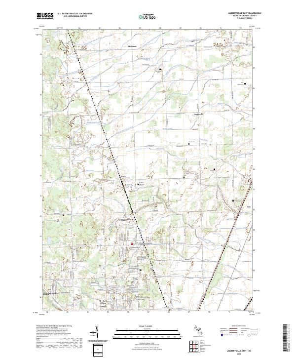 USGS Topographic Map – Lambertville East