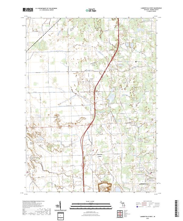 USGS Topographic Map – Lambertville West