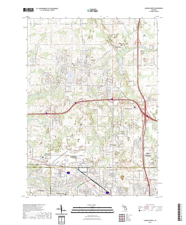 USGS Topographic Map – Lansing North