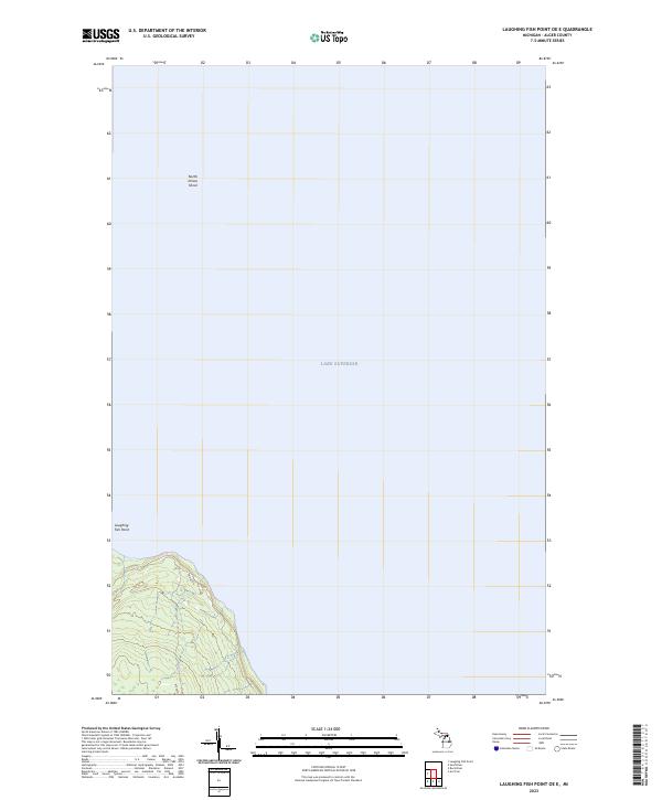 USGS Topographic Map – Laughing Fish Point OE E