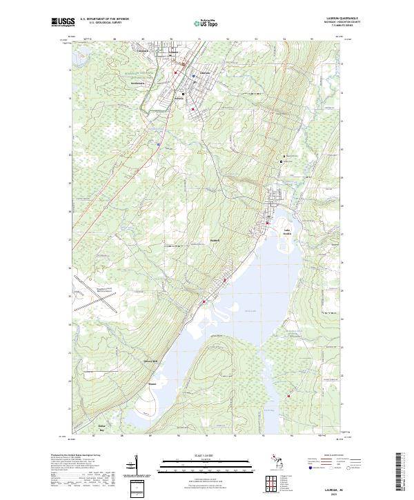 USGS Topographic Map – Laurium