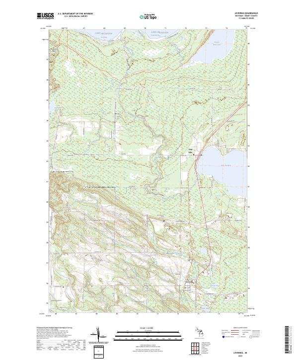 USGS Topographic Map – Levering