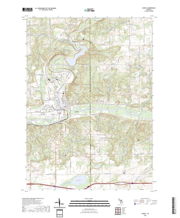 USGS Topographic Map – Lowell