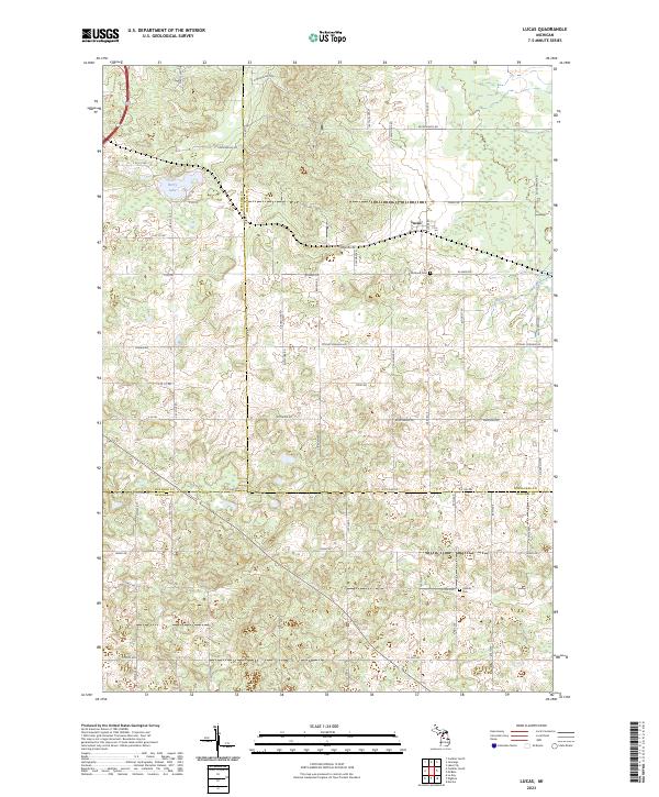 USGS Topographic Map – Lucas