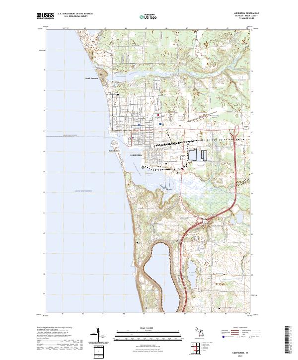 USGS Topographic Map – Ludington
