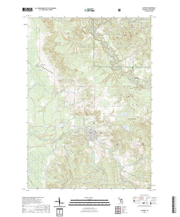 USGS Topographic Map – Luther