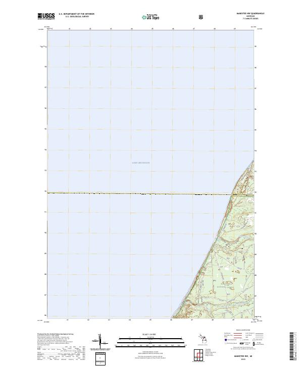 USGS Topographic Map – Manistee NW