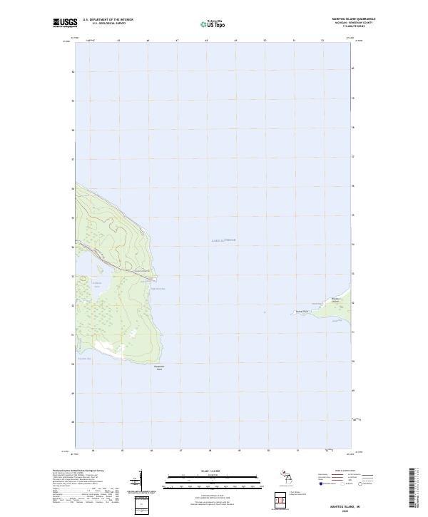 USGS Topographic Map – Manitou Island
