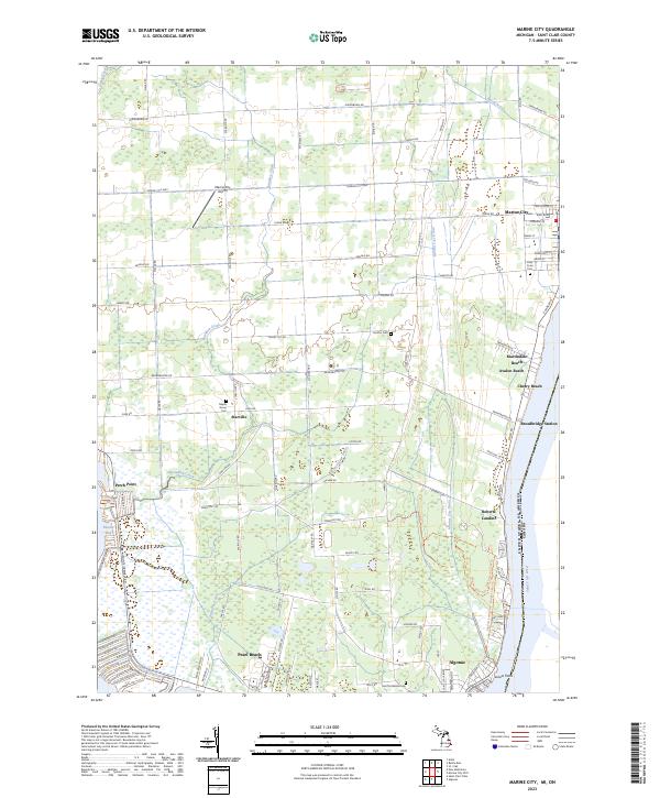 USGS Topographic Map – Marine City
