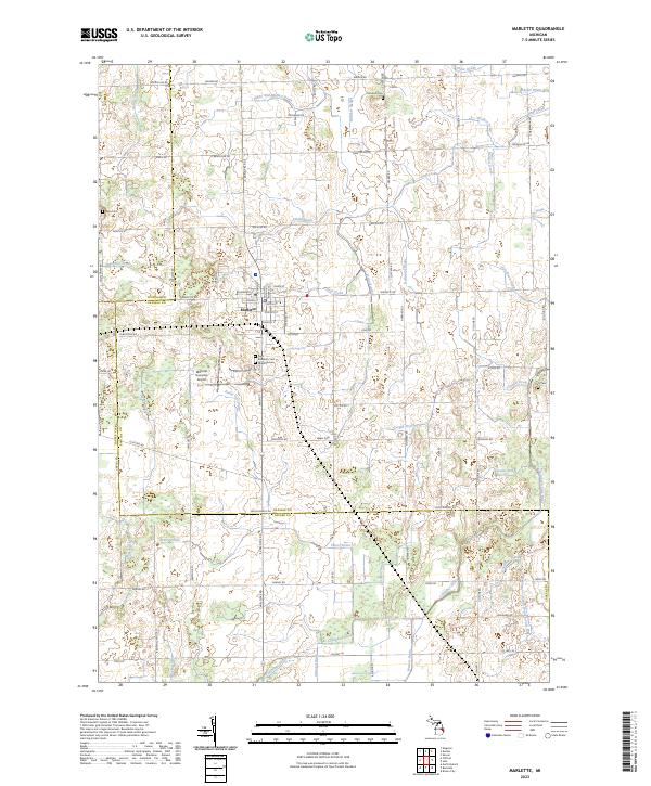 USGS Topographic Map – Marlette